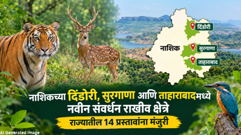 Conservation Reserve : नाशिकच्या दिंडोरी, सुरगाणा आणि ताहाराबादमध्ये नवीन संवर्धन राखीव क्षेत्रे, राज्यातील 14 प्रस्तावांना मंजुरी