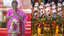 सिंहस्थ कुंभमेळा २०२७ हा भारताच्या सांस्कृतिक आणि आध्यात्मिक एकतेचे प्रतीक: राष्ट्रपती द्रौपदी मुर्मू यांच्या हस्ते गोदावरीची महाआरती संपन्न