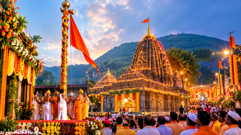 Nashik Kumbhmela : सिंहस्थ कुंभमेळ्याच्या ध्वजारोहण सोहळ्याची जय्यत तयारी ! त्र्यंबकेश्वर नगरी फुलांनी आणि विद्युत रोषणाईने सजणार