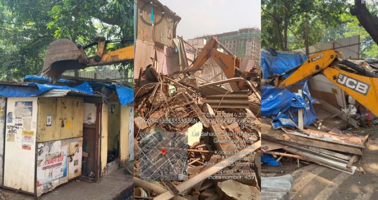 Sewri Encroachment Removal : शिवडी परिसरातील पदपथांवरील ०७ अनधिकृत दुकाने, १५ तात्पुरते शेडवर कारवाई