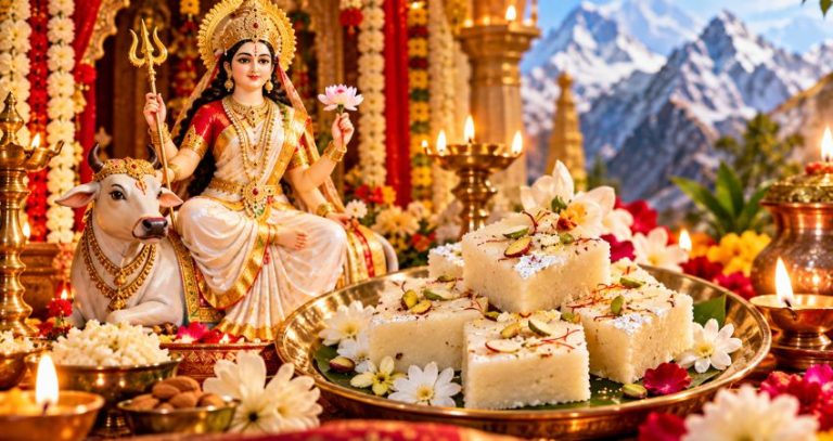 Navratri 2026 : नवरात्रीच्या पहिल्या दिवशी माता शैलपुत्रीला दाखवा ‘या’ खास पांढऱ्याशुभ्र बर्फीचा नैवेद्य!