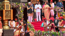 Nashik Kumbhmela : नाशिकमध्ये सिंहस्थ कुंभपर्वाचा ऐतिहासिक शंखनाद : राष्ट्रपती द्रौपदी मुर्मू यांच्या हस्ते धर्मध्वजारोहण संपन्न