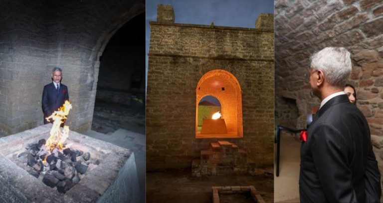 S Jaishankar Azerbaijan Visit : परराष्ट्र मंत्री एस. जयशंकर यांची बाकू येथील ऐतिहासिक ‘अतेशगाह’ अग्निमंदिराला भेट; भारत-अझरबैजानच्या प्राचीन संबंधांना उजाळा