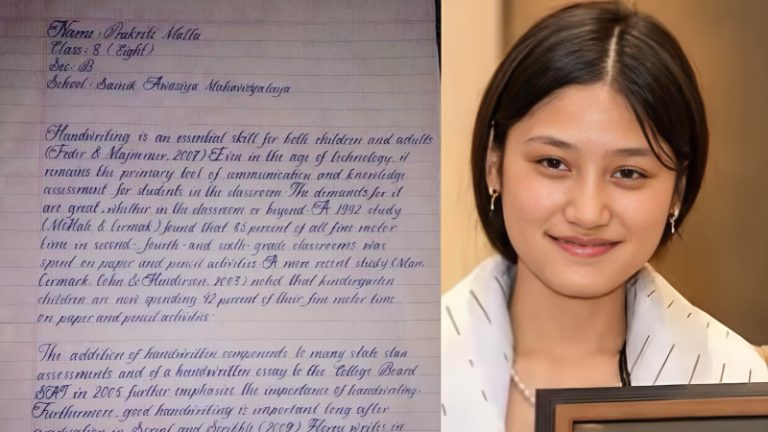 कॉम्प्युटर प्रिंटलाही लाजवेल असं हस्ताक्षर! नेपाळच्या प्रकृती मल्लाची जगभर चर्चा