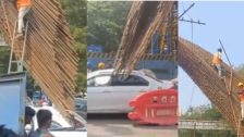 Thane Accident : कोपरी ब्रिजवर थरारक अपघात : उन्नत मार्गाचे लोखंडी जाळे चालत्या कारवर कोसळले; MMRD कडून कंत्राटदाराला २ कोटींचा दंड