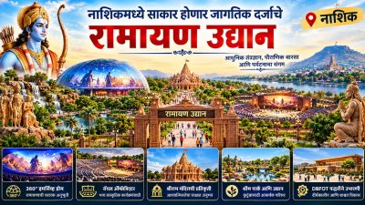 Nashik : नाशिकमध्ये साकार होणार जागतिक दर्जाचे रामायण उद्यान ! डिजिटल अनुभव केंद्रालाही मंजुरी; आगामी कुंभमेळ्याच्या पार्श्वभूमीवर पर्यटनाला चालना