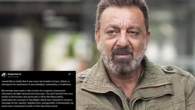 Sanjay Dutt : संजय दत्तच्या ‘शांतते’च्या वक्तव्यावरून वाद ! आता स्पष्टीकरण, म्हणाला- ‘भावना दुखावण्याचा हेतू नव्हता’